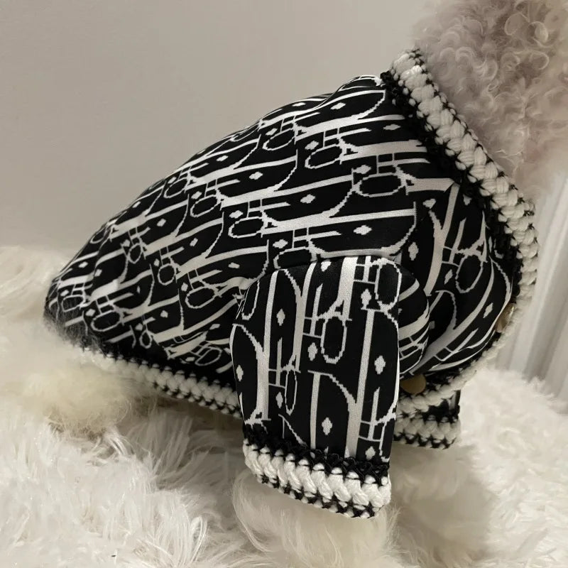 Luxury Puppy Sweater Cute Clothes Cat Dog Autumn Winter Warm Small Dogs Pet Apparel Small Pet Elegant Letter Cardigan