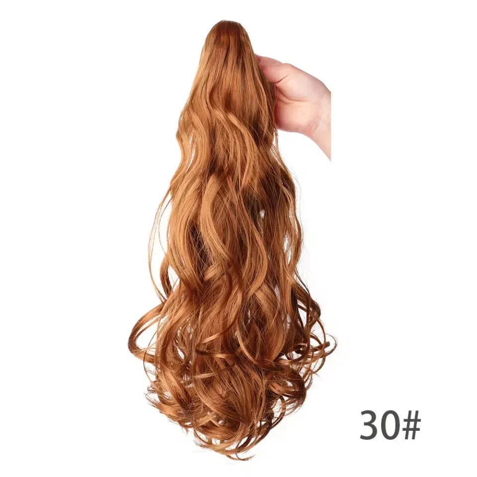 Ponytail Extension Wavy Curly Ponytail Hair Extension Synthetic Hair Extensions Ponytail Drawstring Hairpieces for Women