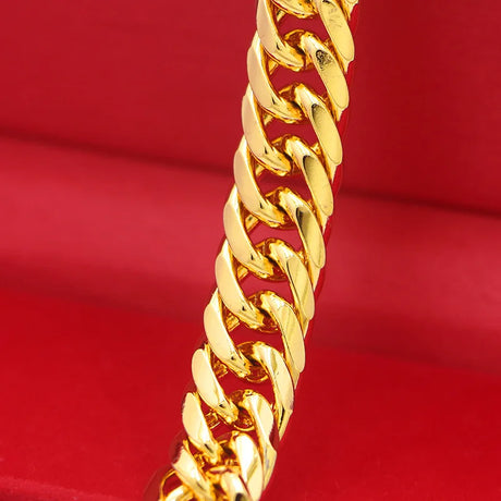 24K Color Coating Gold Fried Dough Twists Bracelet for Men Birthday Jewelry S Buckle Hand Chain Wedding Gifts Free Shipping