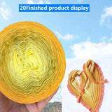 300g Cake Gradient Color Crocheted Shawl Blanket DIY Hand Knitted Cotton Blended Yarn