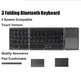 Wireless Folding Keyboard Bluetooth Keyboard With Touchpad For Windows, Android, IOS,Phone,Multi-Function Button Mini Keyboard