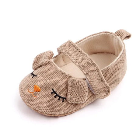 Baby Cute Smile Princess Shoes Solid Colour Knitted Soft Bottom Spring First Toddler Shoes 0-18 Months Newborn Baby Shoes Girl