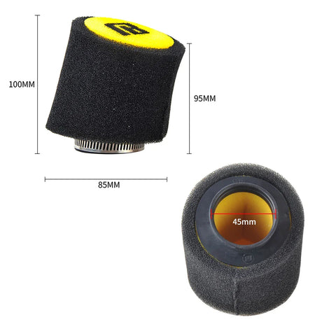 NIBBI Foam Air Filter 35/45/49mm Universal Motorcycle Replacement High Performance Air Filter Carburetor Intake Cleaner