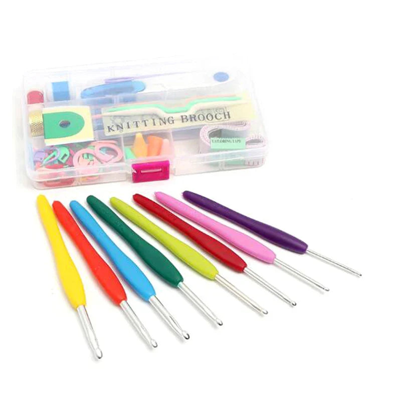 1 Set of Home Use Sewing Tool Set  Crochet Hooks Needles Stitches Knitting Craft Case Crochet Set Case Crochet Set With Case ZXH