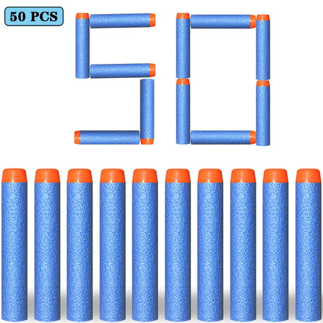 7.2cm 50/100pcs For Nerf Soft Bullets Darts Round Head Refill Sponge Darts Kids Toy Gun Bullets For NERF N-Strike Blasters