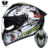 Full Face Racing Helmets Winter Warm Double Visor Motorcycle Helmet Motorbike Sports helmet