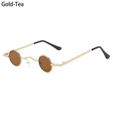 Ins Trendy Small Round Sunglasses Women Men Fashion Classic Metal Frame Shades Hip Hop Punk Sun Glasses Candy Color Sunglasses