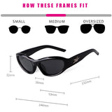 Steampunk Cat Eye Purple Mirror Sunglasses Women Brand Rectangle y2k Trendy Sport Cycling Shades Eyewear Star Rivets Sun Glasses