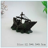 1PC Aquarium Fish Tank Landscape Pirate Ship Wreck Ship Decor Resin Boat Ornament Aquarium Accessories Decoration