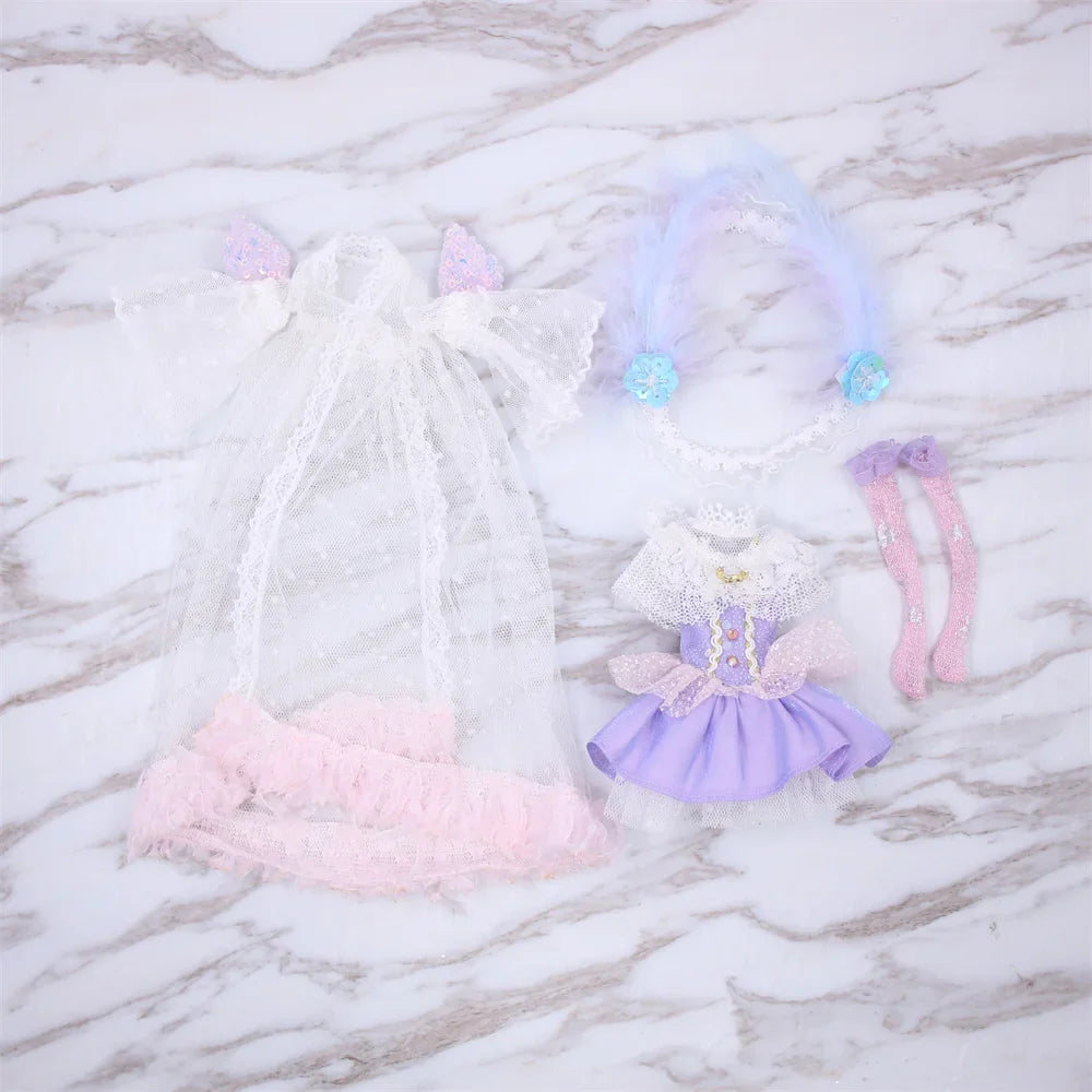 ICY DBS Blyth Doll dress 1/6 toy Clothes Lovely delicate lace princess skirt bow bjd outfits