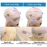 30 40 Inch 613 Honey Blonde 13x4 Lace Front Human Hair Wigs Color Straight 250 Density 13x6 HD Transparent Frontal Wig For Women