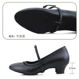 XIHAHA Women Modern Dance Shoes Girls Standard Dancing Shoes High Heeled Ballroom Latin Dance Shoes for Women 3.5 5 7CM Heel