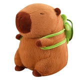 Cute Fully Filled Capybara Plush Animal With Turtle Tortoise Backpack Toys For Baby Appease Sleeping Pillow Christmas Nice Gift