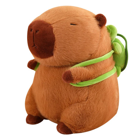 Cute Fully Filled Capybara Plush Animal With Turtle Tortoise Backpack Toys For Baby Appease Sleeping Pillow Christmas Nice Gift