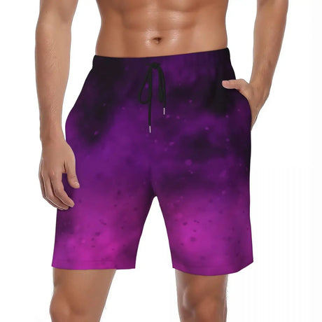 Man Board Shorts Rainbow Ombre Vintage Swimming Trunks Gradient Quick Dry Sports Fitness Hot Sale Plus Size Beach Short Pants