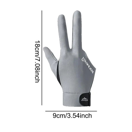 1pcs Polyester Spandex Snooker Billiard Cue Glove Pool Left Hand Open Three Finger Accessory 3 Fingers Pool Billiard Gloves