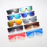 New Trendy Large Frame Connected Sun Glasses 2024 New Women's Street Shooting Driving Sunglasses Retro Anti UV