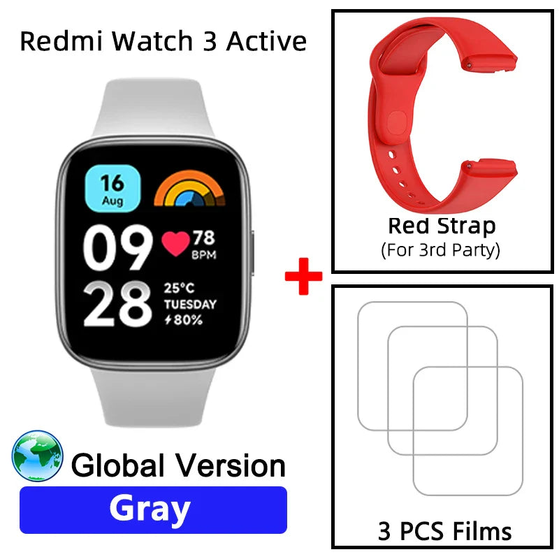 Global Version Xiaomi Redmi Watch 3 Active 1.83" Display 5ATM Waterproof Bluetooth Phone Call 100+ Sport Modes New Arrivals