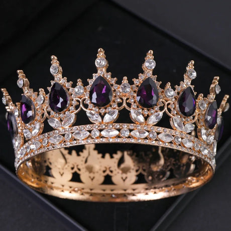 Baroque Crystal Tiaras And Crowns Rhinestone Prom Diadem Crown Tiara For Women Bridal Wedding Hair Accessories Jewelry Crown