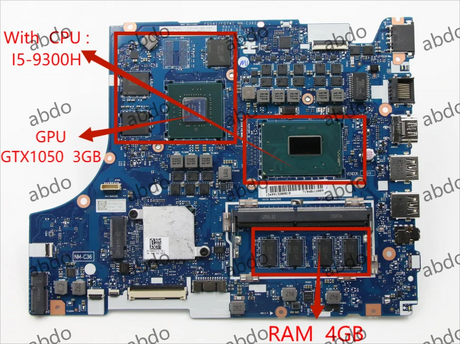 NM-C362/NM-C361 Motherboard.For Lenovo L340-15IRH L340-17IHR Laptop Motherboard.With I5/I7 CPU.GTX1650 4G GPU.4G RAM