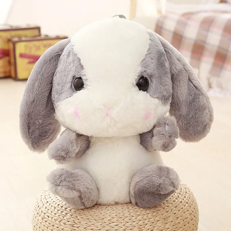 Cute Furry Rabbit Plush Doll Backpack Stuffed Kids Animal Backpack Lolita Rabbit Plush Doll Bag Long Ear Bunny Plushie s