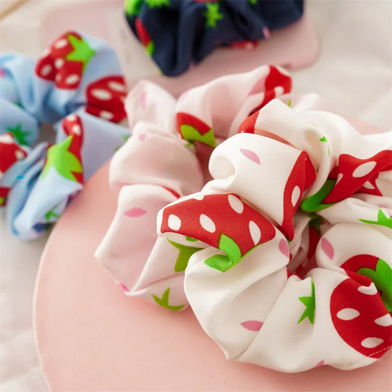 Ins Hot Sale Large Size Premium Headdress Extra Large Floral Scrunchie Layered Chiffon Satin Hair Tie Elastic Scrunchie