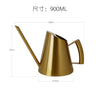 Stainless Steel Long Spout Watering Cans Golden Bronze Cross-border Gardening Watering Cans Household Metal Retro Watering Cans