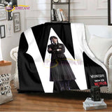 Wednesday Addams Series Throw Blanket Horror Soft Blankets for Beds Home Decor Bedding Cover picnic blanket