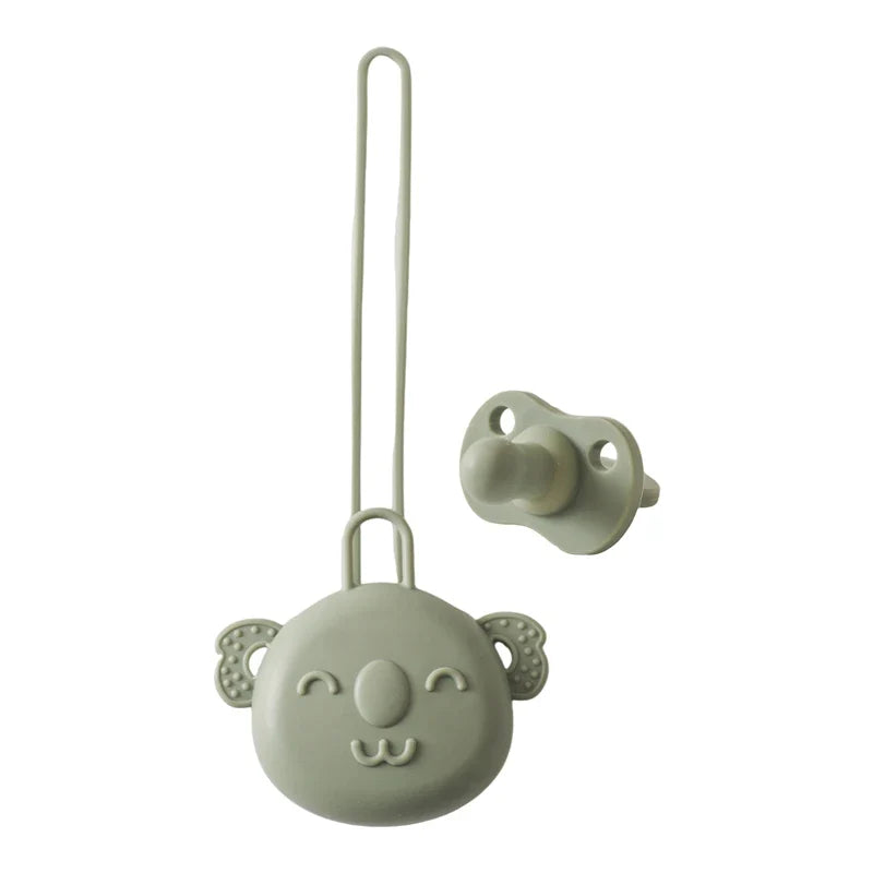 Baby Koala Pacifier Holder BPA Free Food Grade Silicone Infant Portable Soother Container Box Nipple Storage Box