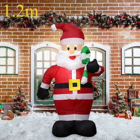 Christmas Inflatable Decoration Toy Built-in LED Lights Inflatable Model Outdoor Ornament Xmas Party New Year Garden Decor