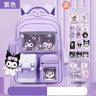 Sanrioed Kuromi Anime Cute Large Capacity Backpack Schoolbags Student Cartoon Shoulder Bag Travel Birthday Gift for Friend