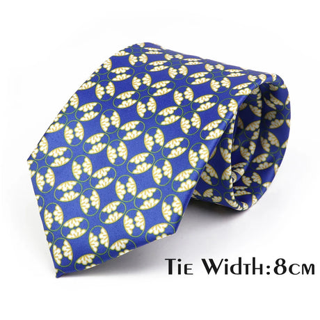 Vintage Floral Geometric Print Necktie Unique Style Mens Fashion 7cm/8cm Jacquard Tie Wedding Party Suit Cravat Skinny Gift