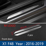 Accessories Door Sill Scuff Plate Guards Protector Sticker For BMW X1 X5 X6 E70 E71 E84 E90 F10 F15 F16 F20 F25 F26 F30 F34 F36