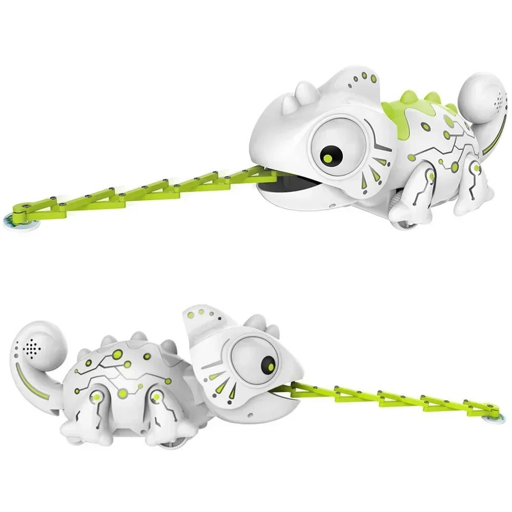 Dinosaur Control RC Animal Toys Remote Chameleon 2.4GHz Pet White Chameleon Color Changeable Smart Dinossauro Toy For Kids Gift