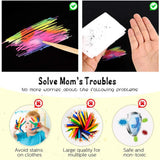 100pcs Rainbow Scratch Mini Notes Paper Pad Cards With 2 Stylus 2 Drawing Stencil Children Kids Draw Painting Toys Craft Gift