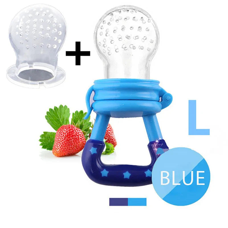 Silicone Baby Fruit Feeder with Cover Baby Nipple Fresh Food Vegetable Supplement Soother Nibbler Feeding Teething Pacifier