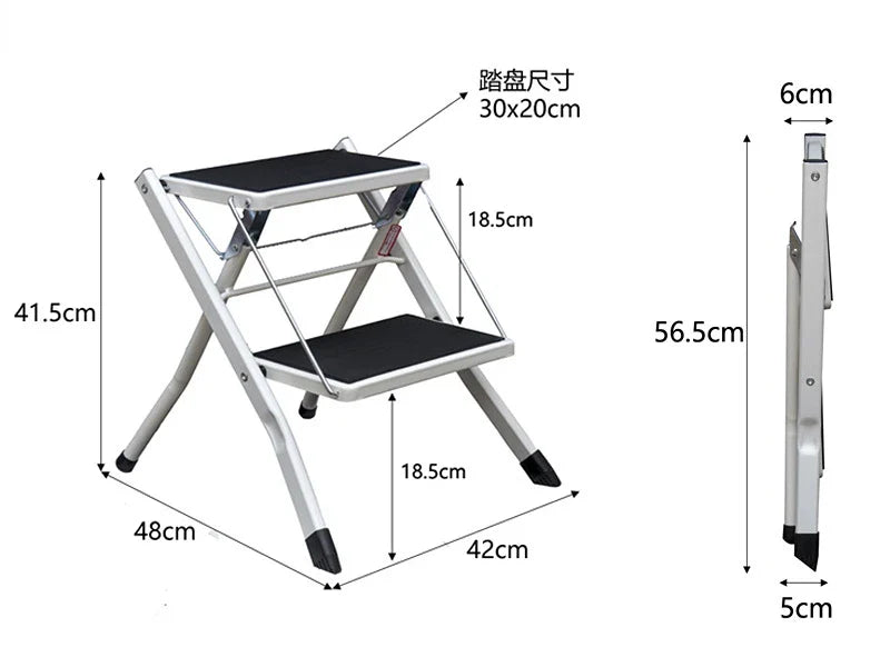 Folding Step Stool Thickened Household Kitchen Ladder Stool Dual-use Portable Car Wash Wash Foot Stool Ladder for Home