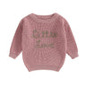 Autumn Baby Girls Boys Sweaters Coat Kids Knitting Pullovers Tops Baby Boys Girls Letter Embroidery Long Sleeve Sweaters