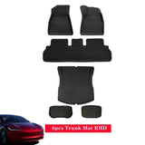 For 2024 New Tesla Model 3 Highland Floor Mats XPE All Weather Front Rear Cargo Liner Mat, Waterproof Anti-Slip Mats Accessories