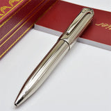 MOM CT R De Series Luxury Ballpoint Pens Green Blue Red Barrel Silver Diagonal Grain Writing Stationery  Office Supplies