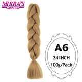 Jumbo Braiding Hair Extensions 24inch Ombre Hair For Braids 5Pcs Box Braid Yaki Texture Synthetic Fiber Fake Hair Mirra’s Mirror