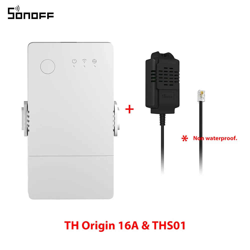 Sonoff TH16 Smart Wifi Switch Monitoring Temperature Humidity Wifi Smart Switch Home Automation Kit Works With Alexa Google Home