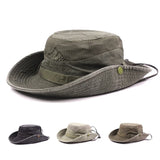 Men's Cap Summer Mesh Breathable Retro 100% Cotton Bucket Hat Panama Jungle Fishing Hats Novelty Dad's Beach Cap Women Hat