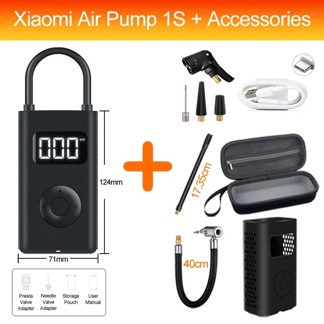 Xiaomi Mijia 2 Portable Electric Air Compressor 1S Inflator Smart Home Air Pump for bike car tire football basketball xiomi 2 S