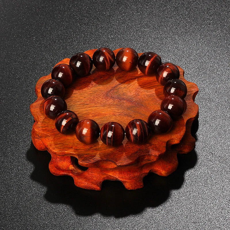 Original Lightning Red Tiger Eye Bracelets Men 6-16mm Natural Energy Stone Round Beads Bracelets for Women Soul Jewelry Pulsera