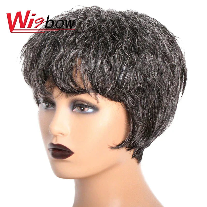 Human Hair Kinky Straight Wig Short Wet And Wavy Bob Wig For Women Natural Brazilian Curly Bob Wig With Bangs Ready To Wear Wig