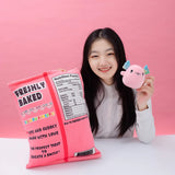 Cartoon Ramen Puff Cookie Bag Bubble Tea Plush Pillow Stuffed Kawaii Animals Axolotl Yellow Duck Bat Bunny Small Balls Candy Bag
