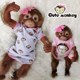 OtardDolls 20" Monkey Reborn Dolls Handmade Cute Reborn Baby Dolls With Soft Touch Realistic Toddler Doll For Kids Birthday