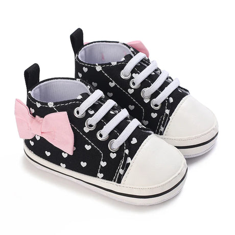 Newborn Baby Shoes Boy Girl Classical Sport Soft Sole PU Leather Multi-Color First Walker Casual Sneakers White Baptism Shoes