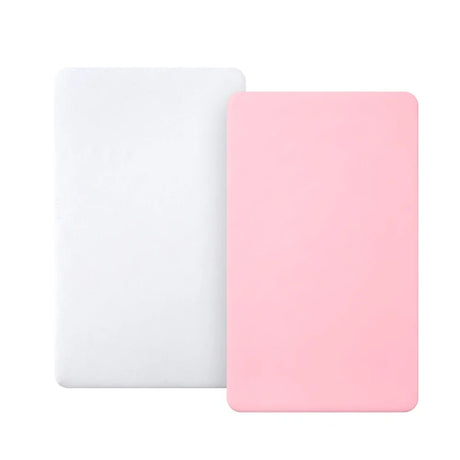 2 Pack Microfiber Fitted Crib Sheets For Baby Cozy Soft Solid Color Toddler Bed Sheets For Standard Crib And Toddler Mattresses